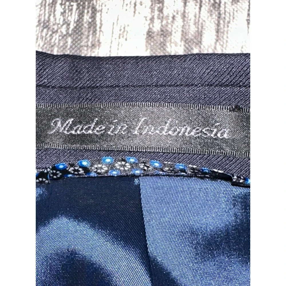 Lauren Ralph Lauren Blazer Men 40 L‎ Blue Wool Blend Sport Coat Single Breasted